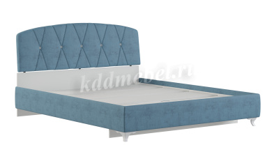 Кровать мягкая Adelina 1.6 (Ажур 38 Бирюза)