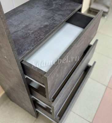 Стеллаж Аванта с ящиком (Бетон темный)